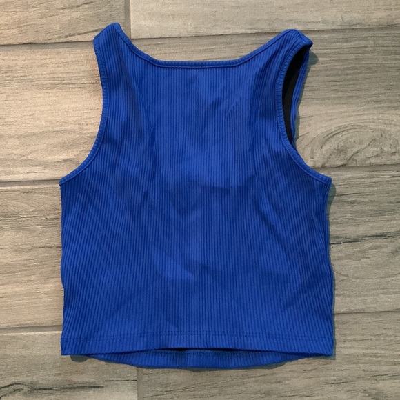 Year of ours blue ribbed crop top - Picture 9 of 9